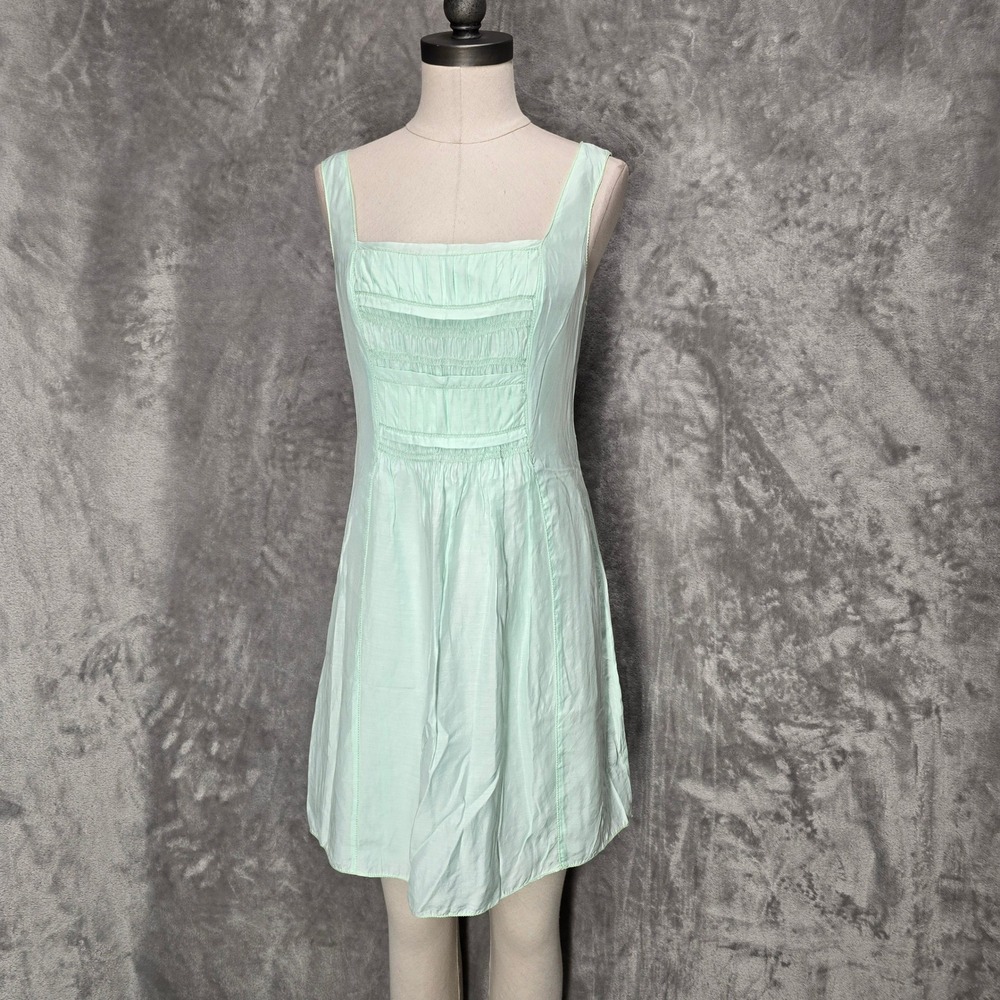 Max Studio Dress Womens M Mint Green Sleeveless Ethereal Soft Fairy Cottagecore